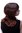 CUTE Lady Quality Wig Darkbrown & Reddish strands/highlights CHESTNUT bangs fringe