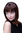 CUTE Lady Quality Wig Darkbrown & Reddish strands/highlights CHESTNUT bangs fringe