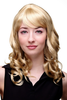 CUTE Bangs LADY QUALITY WIG curled strands fringe BLOND (3020 Colour 202) blonde