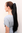 Hairpiece PONYTAIL very long straight Black (T113 Colour 2) Butterfly Clamp Clip-On Extension