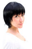 SHORT fringy Lady QUALITY Wig Bob CUTE Fringe RAVEN BLACK (1003 Colour 1)