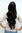 Perücke,schwarz, lange Haare,Scheitel 9321L-2