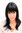LADY Quality Wig BLACK ebony STRAIGHT medium-length cosplay FRINGE gothic (3003 Colour 1B)