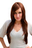 BREATHTAKING brunette LADY Quality WIG very long BROWN straight SEXY PARTING (3110 Colour 340B)