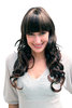 LOVELY Lady Quality WIG brunette & blonde mix CUTE BANGS slight curl (9328 Colour 2T33-27)