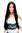 Party/Fancy Dress Wig Man Woman Unisex SUPER LONG & BLACK straight middle parting Goth 80cm