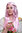 Party/Fancy Dress/Halloween Lady WIG long PINK disco fairy GOOD WITCH sexy middle parting