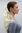 C-128-613 Hairpiece PONYTAIL medium length curls PLATINUM BLOND Butterfly-Claw/Clamp 18"