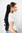 Ponytail/Extension BLACK 1B very long, slightly wavy 70 cm Butterfly CLAMP/Claw Grip