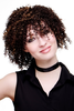 QUALITY Afro/Caribbean LADY WIG kinky CURLS brown/brunette with strands (2291- 2T33-27)