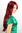Long Lady Fashion Quality Wig RED aubergine eggplant 3110-39 Side Parting straight 70 cm Peluca