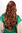 Stunning Lady Fashion Quality Wig strands/streaks of BLACK DARK BROWN RED wavy slightly curly long