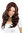 GORGEOUS Lady Fashion Quality Wig BROWN /w RED strands streaks wavy voluminous MIDDLE PARTING