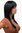 Sexy fashionable Lady Wig BLACK layered cut FRINGE 9214-1B 55 cm LONG Cosplay Gothic Emo Visual Kei