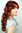 Long Lady Fashion Quality Wig RED slight curl 9329-35 65 cm Peluca
