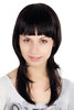 VERY CHIC Lady Quality Wig DARK BROWN fringe straight 3252-4 35 cm Peluca Parrucca