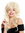 GLAMOUROUS Quality Lady Wig Diva LONG backcombed curly curls WHITE-BLOND voluminous DRAG QUEEN