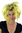 Party/Fancy Dress Lady WIG wild retro 80's BLACK & YELLOW mixed strands streaked Drag Queen Glamour