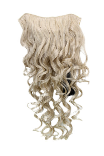 Hairpiece Halfwig 7 Microclip Clip In Extension long BEAUTIFUL curls curled MIXED BLOND + darkblond