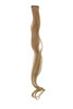 One Clip-In extension strand highlight curled wavy micro clip, 1,5 inch wide, 25 inches long blond