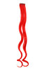 One Clip Clip-In extension strand highlight curled wavy micro clip, 1,5 inch wide, 25 inches red