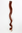 1 Clip-In extension strand highlight curled wavy micro clip, 1,5 inch wide, 25 inches long rust red