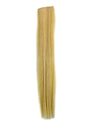 1 x Two Clip Clip-In extension strand straight 3,5 inch wide, 18 inches long platinum blond