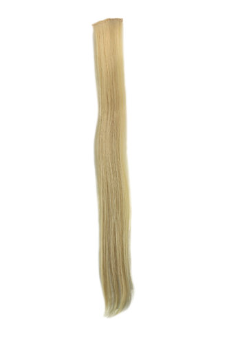1 x Two Clip Clip-In extension strand straight 3,5 inch wide, 25 inches long platinum blond