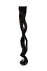 1 x Two Clip Clip-In extension strand curled wavy 3,5 inch wide, 25 inches long medum black