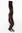 1 x Two Clip Clip-In extension strand curled wavy 3,5 inch wide, 25 inches long chocolate brown
