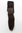 Hairpiece Pontail extension slim light straight comb & ribbon dark to medium chocolate brown