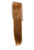 Hairpiece Pontail Pigtail extension slim light straight comb and ribbon strawberry blond 18"