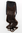 Hairpiece Pontail Pigtail extension slim light wavy comb and ribbon dark to medium chocolate brown