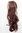 Hairpiece Pontail Pigtail extension slim light wavy comb and ribbon dark auburn red brown
