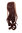 Hairpiece Pontail Pigtail extension slim light wavy comb and ribbon dark auburn red brown