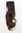 Hairpiece Pontail Pigtail extension slim light wavy comb and ribbon chestnut brown mix 18"