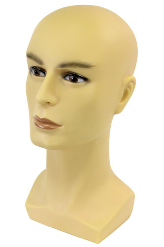 Decoration head, wig hold, male, light teint PD2