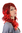 HELLISH HOT & GLAMOROUS Lady Quality Wig BROWN with fiery RED curled bouncing ends LONG She-Devil