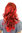 HELLISH HOT & GLAMOROUS Lady Quality Wig BROWN with fiery RED curled bouncing ends LONG She-Devil