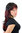 SEDUCTION Lady Quality Wig WILD Black & Red Strands LONG straight fringe