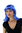 Party/Fancy Dress/Halloween Lady WIG BLUE Disco Glam GoGo Fringe medium length