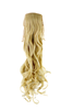 Hairpiece PONYTAIL (comb & ribbon wrap-around system) extension pigtail long slightly CURLED BLOND