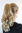 Ponytail Hairpiece extension medium length curled baroque ringlets blond mix platinum claw clamp