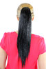 112-1B Ponytail Hairpiece extension long straight black 20"