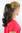 SC-32-6T8 Ponytail Hairpiece extension medium length curly curls brown mix buttterfly claw grip 14"