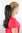 Ponytail Hairpiece extension long straight curving tips dark brown buttterfly claw grip 18"