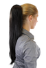 Hairpiece PONYTAIL extension VERY long AMAZING volume DARK BROWN straight WK06-3