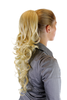 Hairpiece PONYTAIL extension VERY long AMAZING volume BRIGHT BLOND strands slightly curly curls
