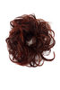 Hair Piece Hair Tie elastic Scrunchie Scrunchy HIGH QUALITY synthetic fiber DARK BROWN with RED