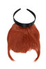 Hair Piece Clip in Bangs Fringe with hair circlet long framing strands HIGH QUALITY synthetic RED